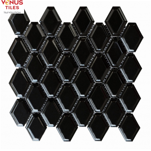 VENUS TILES: Venus Tiles Pottery Mini Diamond Black 28x27.7